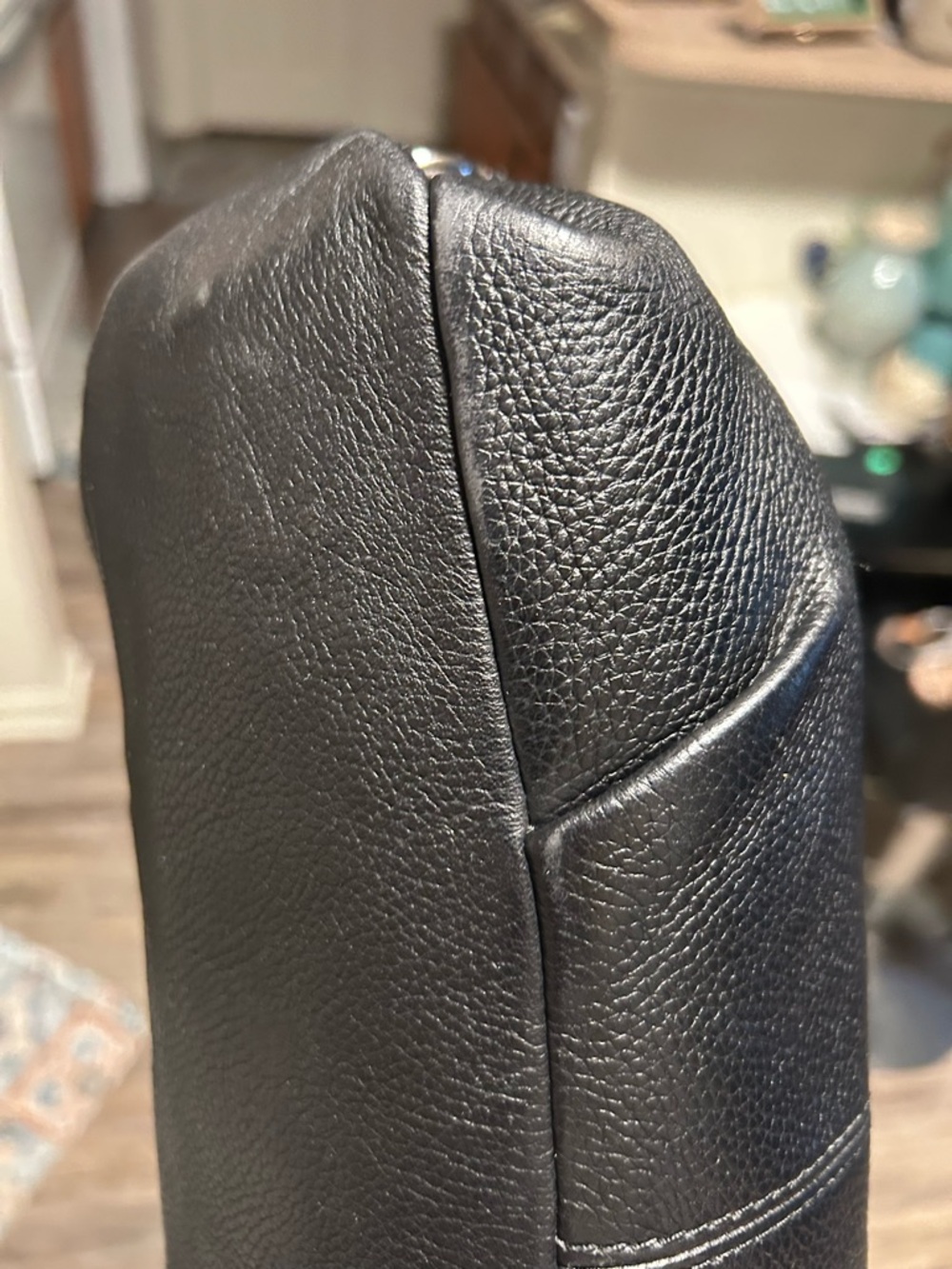 Coach❤️Y2K Black Leather Hobo Converter Shoulder/Crossbody Bag with Pink Scarf - Picture 15 of 16